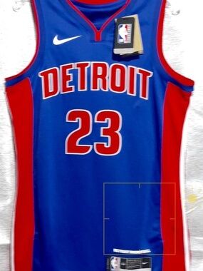Nike Detroit Pistons Jayden Ivey #23 Swingman Jersey Men’s M Blue NWT